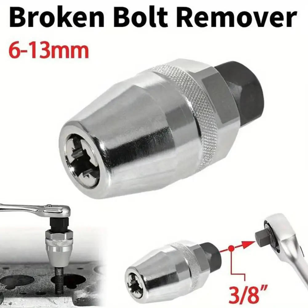 

3/8 Bolt Extractor Bolt Extractor 6-13mm Bolt Disassembly Screw Tool Interface Remover Stud Helper 3/8 V0L6
