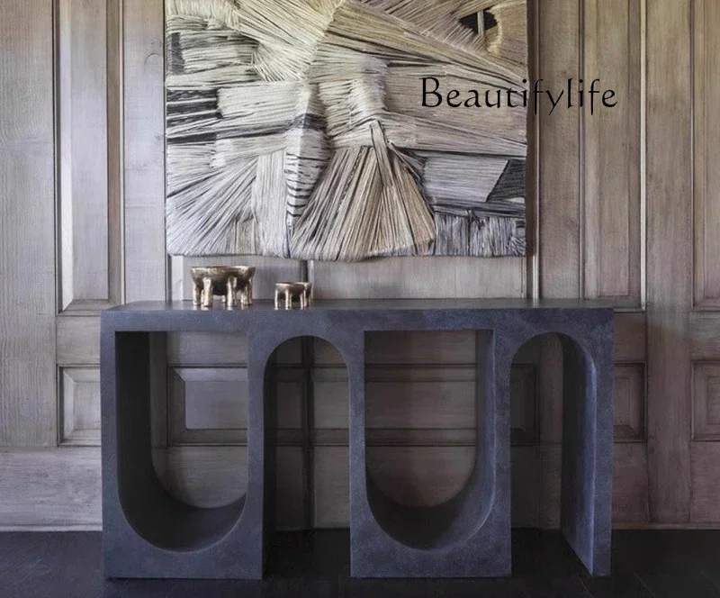 

Creative Arched Entrance Platform Minimalist Light Luxury Decoration Designer Entry Foyer Corridor Art