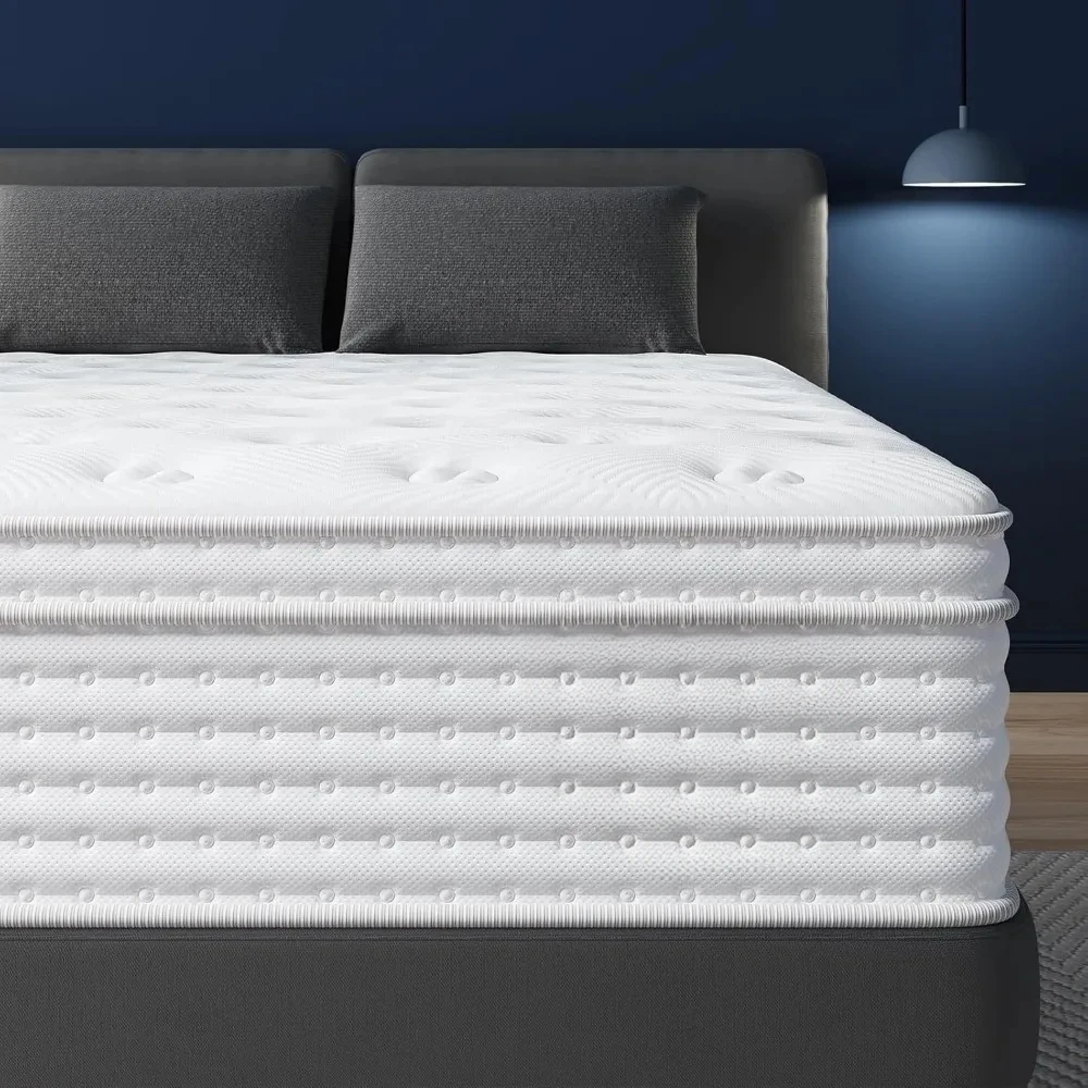 Colchón-colchón mixto-resorte de bolsa independiente para alivio del estrés y aislamiento de ejercicio-colchón de dureza media