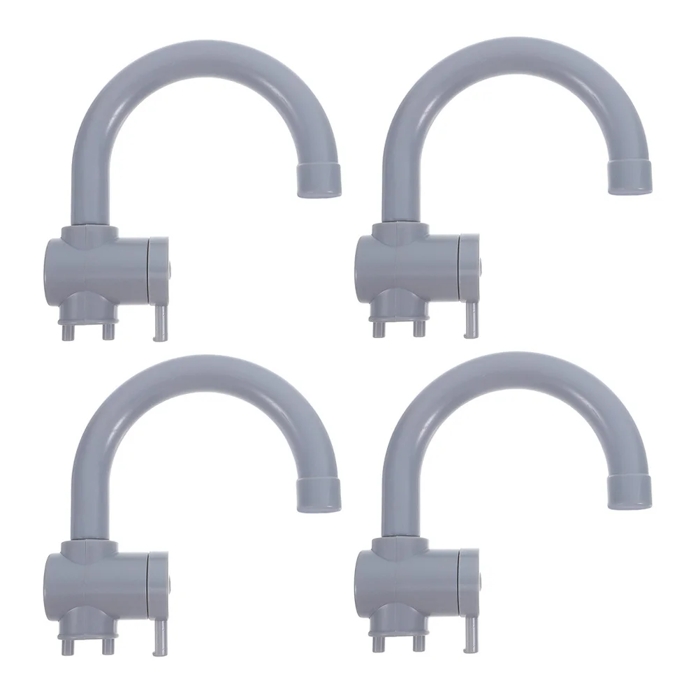 4Pcs Kids Kitchen Sink Faucet Pretend Play Set Lightweight Plastic Simulation Pretend Play Kitchen Accessories for Toddlers