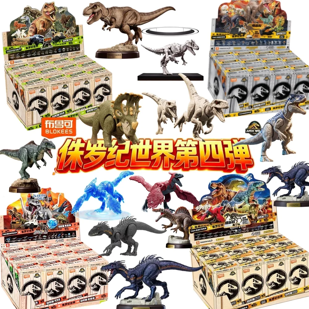 New Arrival Genuine Bloks Jurassic World Surprise Version Vol.4 Building Block Figur Blind BoxDinosaurAssembleModelEducationalTo