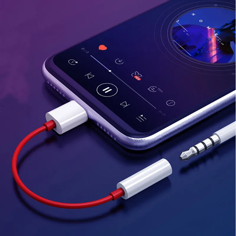 الأصلي OnePlus USB نوع C إلى 3.5 مللي متر سماعة جاك محول Aux الصوت كابل موصل ل One Plus 1 + 10 9 7 برو 9R 9RT 10T 10R