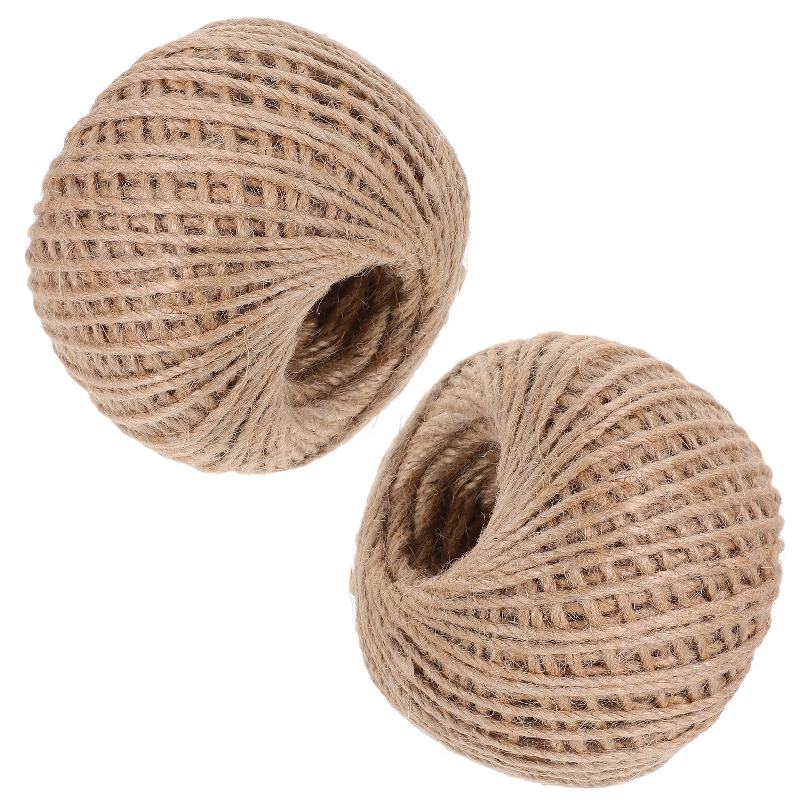 

2 Roll Natural Jute Twine Braided Cord Rope 3mm Heavy Duty for Crafts Gardening Wrapping Packing Decoration Crafts Jute Rope