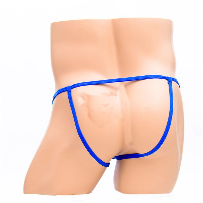 Homens Pênis Buraco G-String Roupa Interior Respirável, Lingerie Erótica, Thongs Masculinas, Anel do Galo, Cuecas Sexy