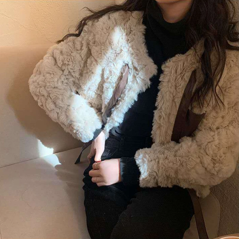 Korean Style Fashion Soft Basic Jackets Women Sweet All-match Retro Lovely Warm Ulzzang Cropped Slim Girlish Winter Popular Chic