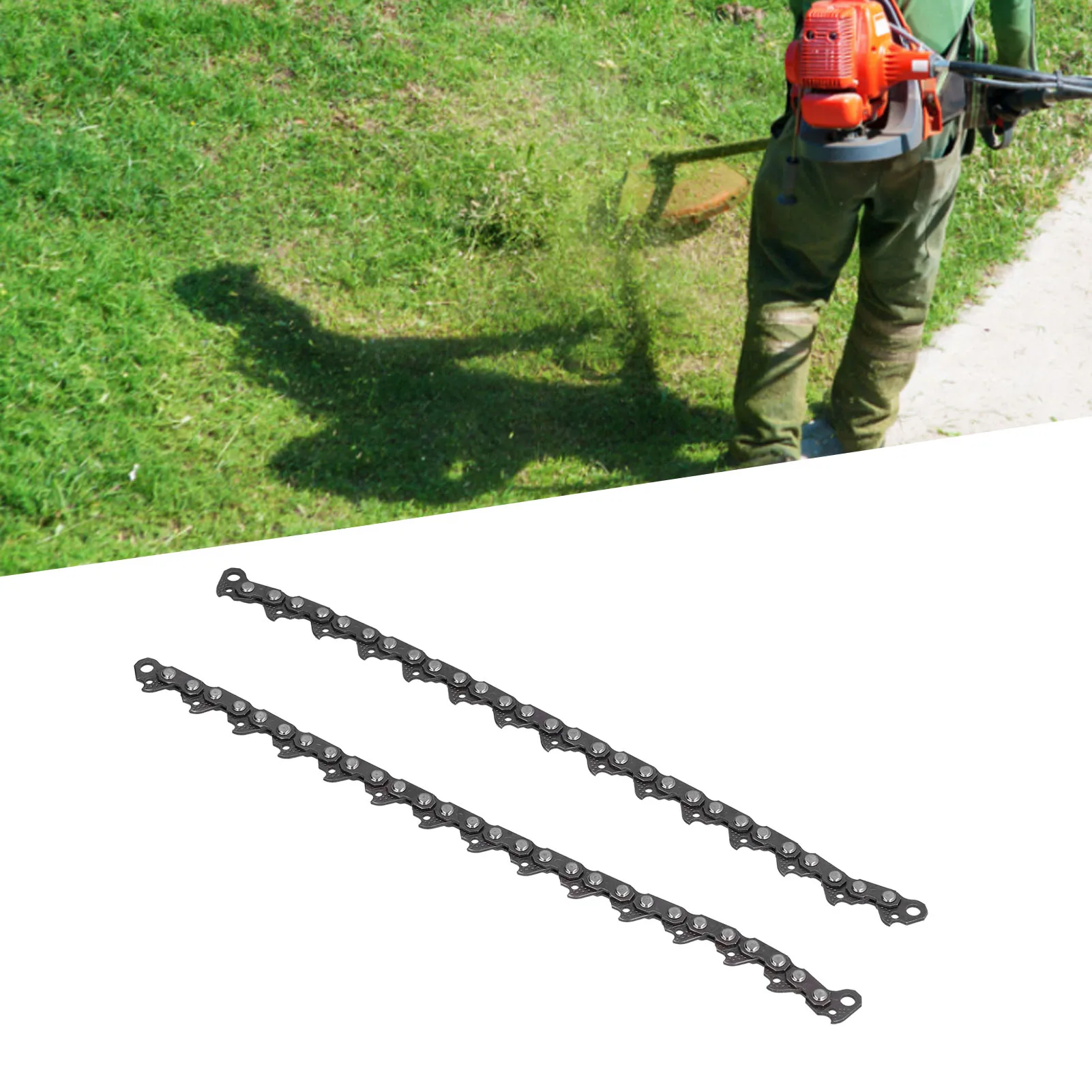 Lawn Mower Chain Trimmer Head Coil Chain Perfect Replacement Manganese Steel  Wearproof Convenient Brush Cutter Chain