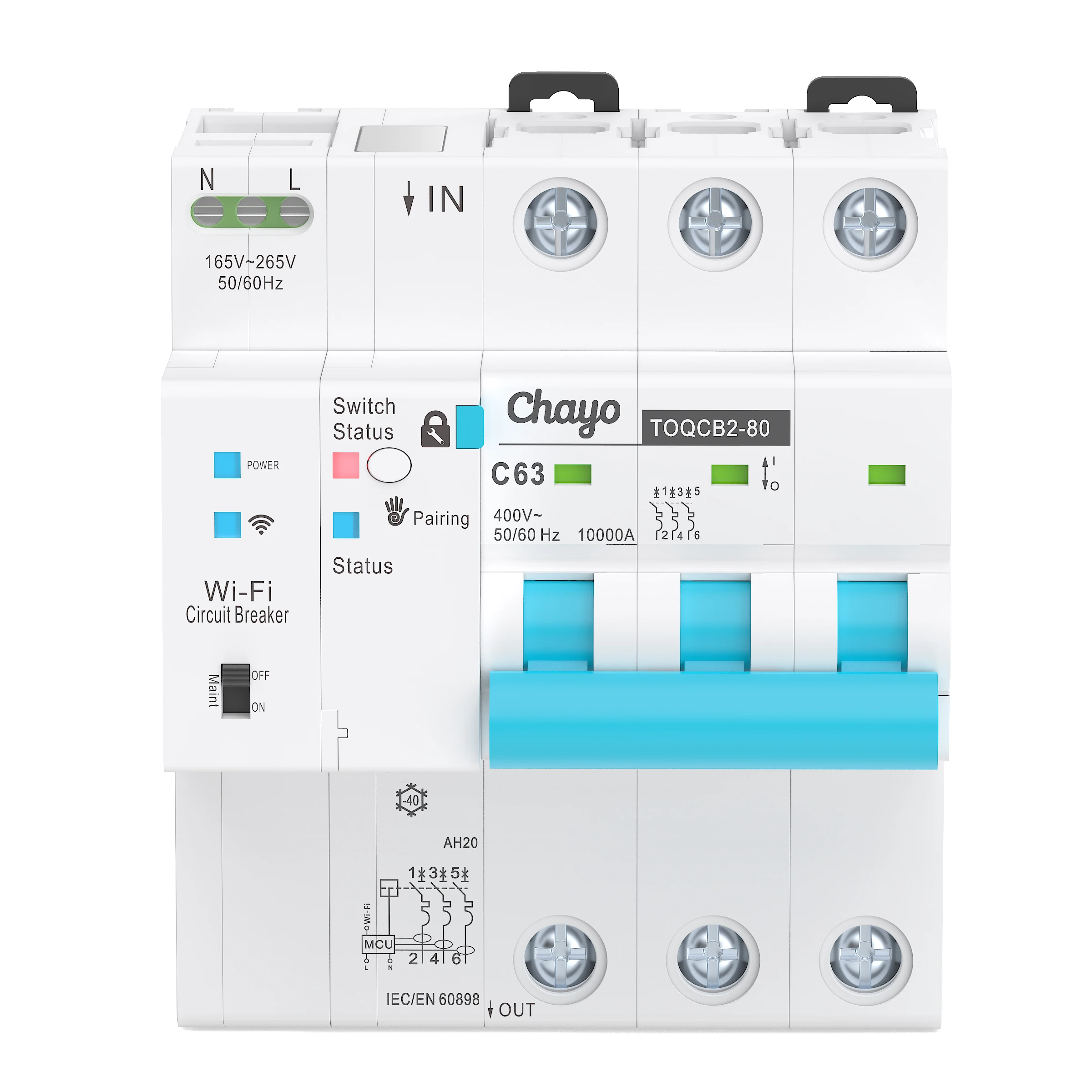 TUYA MCB WIFI Power Metering Circuit Breaker Smart Life Timer Remote Control Automatic Wireless Interruptor Reclosing Switch