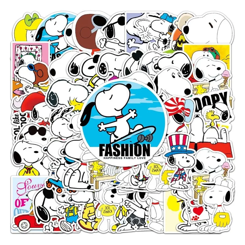 Snoopy Animatie Perifeer Karakter Schattige Stickers Creatief Grappig Handboek Koffer Decoratie Stickers Waterdicht