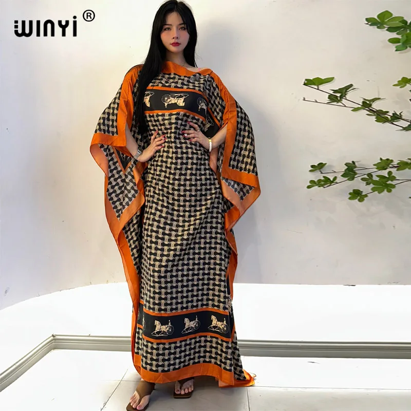 

WINYI Dress Africa turkey dresses Bohemia Print Dashiki Women muslim Long kaftan summer Color african dresses for woman vestido