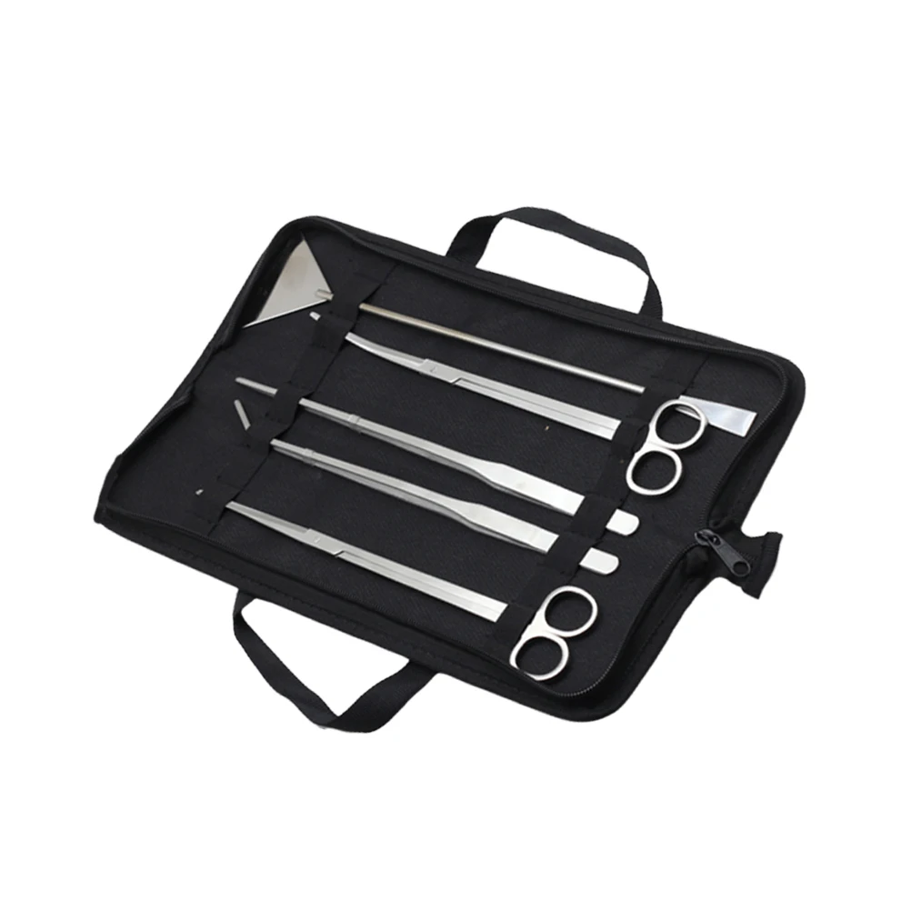 

5pcs Aquarium Plant Maintenance Tools Set Straight Curved Tweezers Aquascaping Scissors Grass Shear Fish Tank