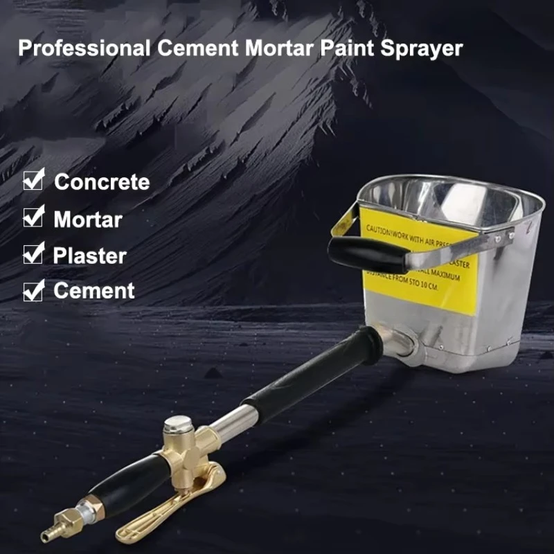 أداة تعمل بالهواء المضغوط الهواء الجص جدار البخاخ الجص هوبر اللوحة بندقية التلقائي المحمولة الصغيرة الاسمنت هاون الرمال التفجير بندقية رذاذ