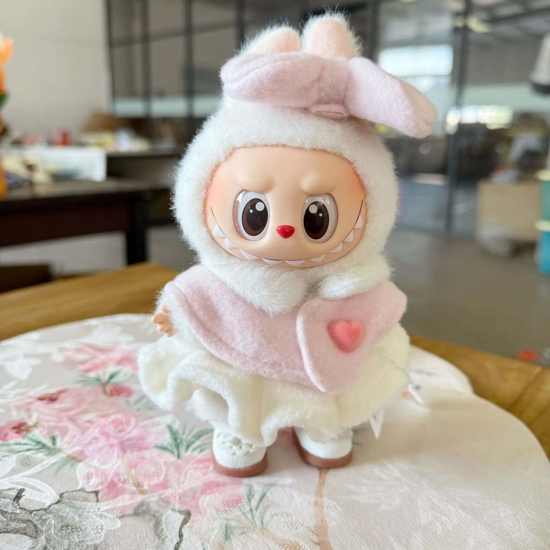 Ubranka dla lalek Labubu V1 V2 15-17 cm, winylowe ubranka na twarz, makaroniki, najlepsza dekoracja, modne ubrania.