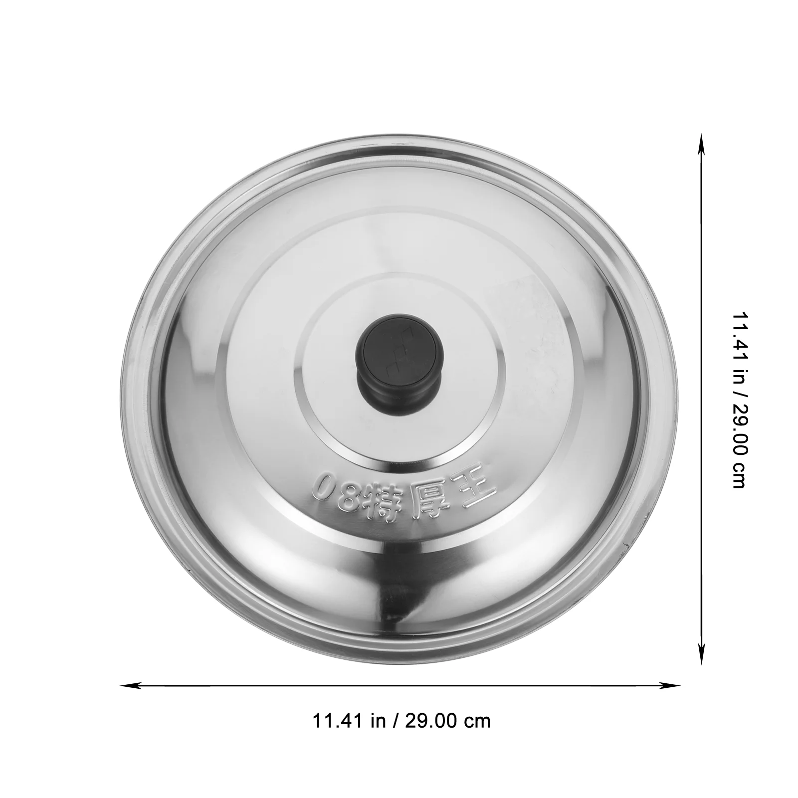 Wok Stainless Steel Pot Lid Home Accessories Kitchen Accessory Supply Griddle Frying Pan with