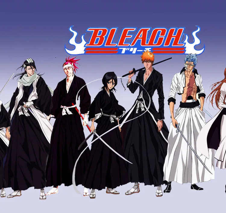 Anime Bleach Costume Kurosaki ichigo Cosplay For Men Japanese Traditional Kimono For Adults Performance Show Fancy Role