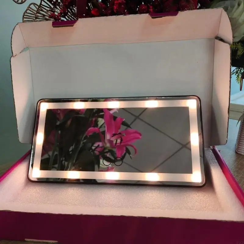 2025 New Vehicle Rechargeable Makeup Mirror for Sun Visors with 60 LEDs 3 Light Modes