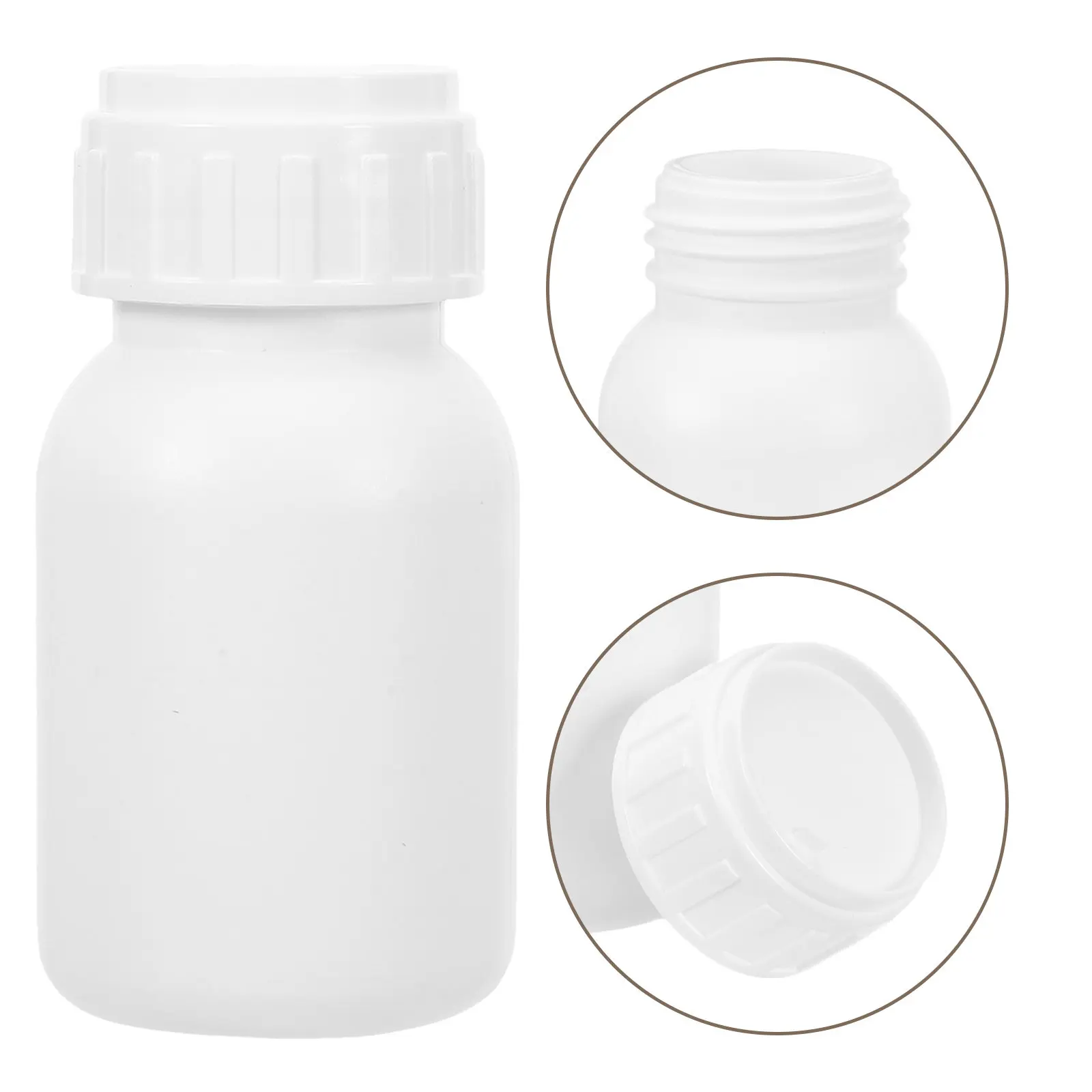 10Pcs Lab Fluorinated Barrier Bottles Leakproof Screw Cap Wide Mouth Thick Wall Chemical Resistant Reagent Storage Container