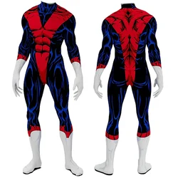 X-Men 97 Gambit Cosplay Costume Superhero Bodysuit Remy Etienne LeBeau Costume Printed Spandex Zentai Outfit Halloween Costume