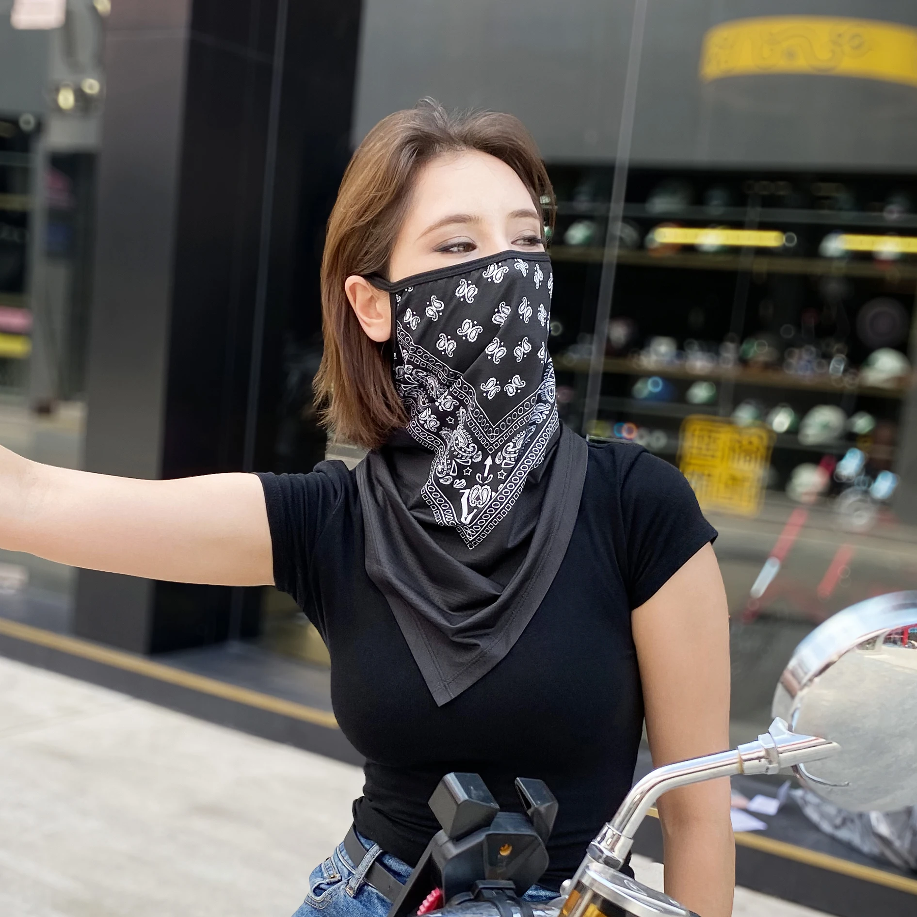 New bike cycling breathable sun protection mask; motorcycle dust mask; sports scarf for mountaineering, fishing, and neck gaiter