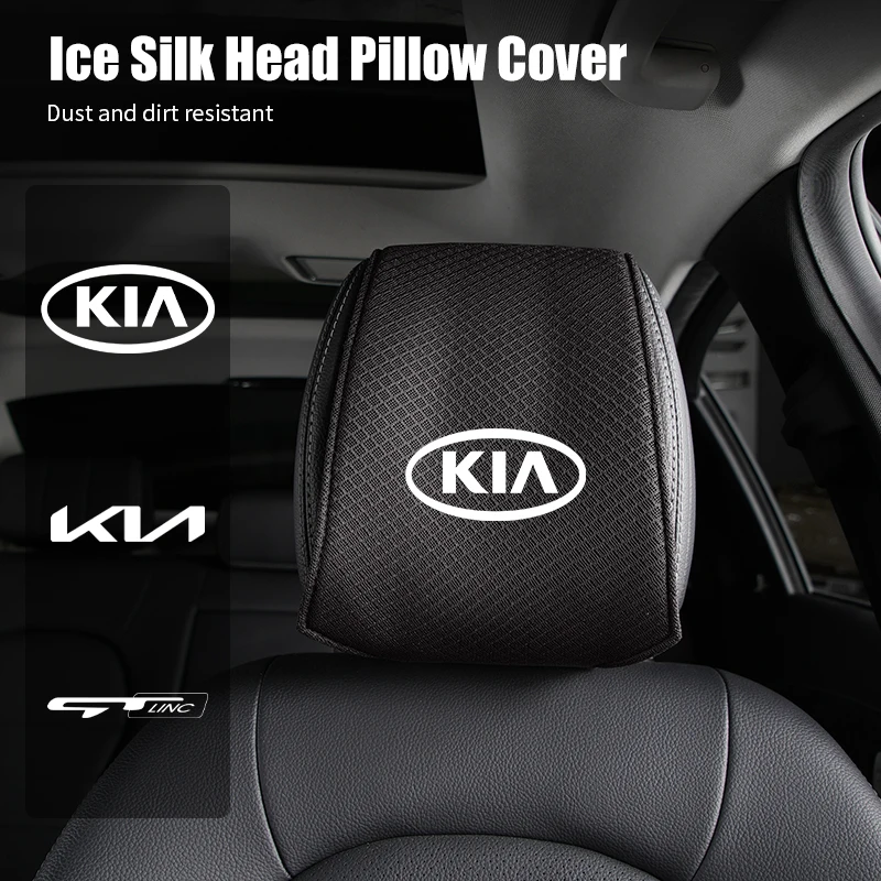 

Car Ice Silk Headrest Cover Neck Storage Pillowcase Accessories For KIA Rio K5 Sportage Ceed Sorento Picanto Stinger Optima