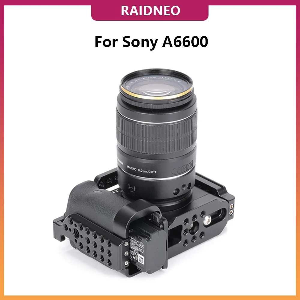 

A6600 крепление для камеры Sony A6600 защитная рамка чехол с креплением холодного башмака 1/4 отверстия для резьбы для микрофона вспышки