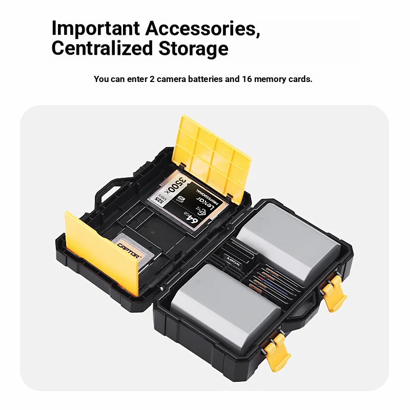 Camera Storage Case for Sony FZ100 Canon LPE6 Nikon EL15C Fuji W235 Panasonic Camera Battery SD/CF Memory Card Protective Case