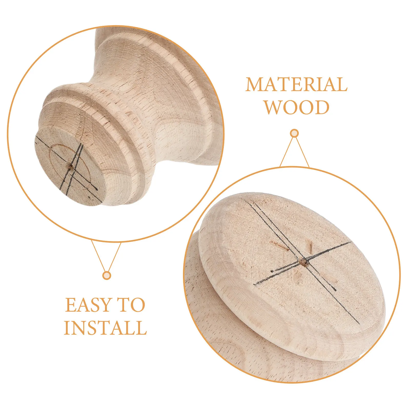 Solid Wood Sofa Feet Replacement Natural Wood Furniture Cabinet Legs 3.93x3.07x3.07 Easy Install Armchair Recliner Coffee Table