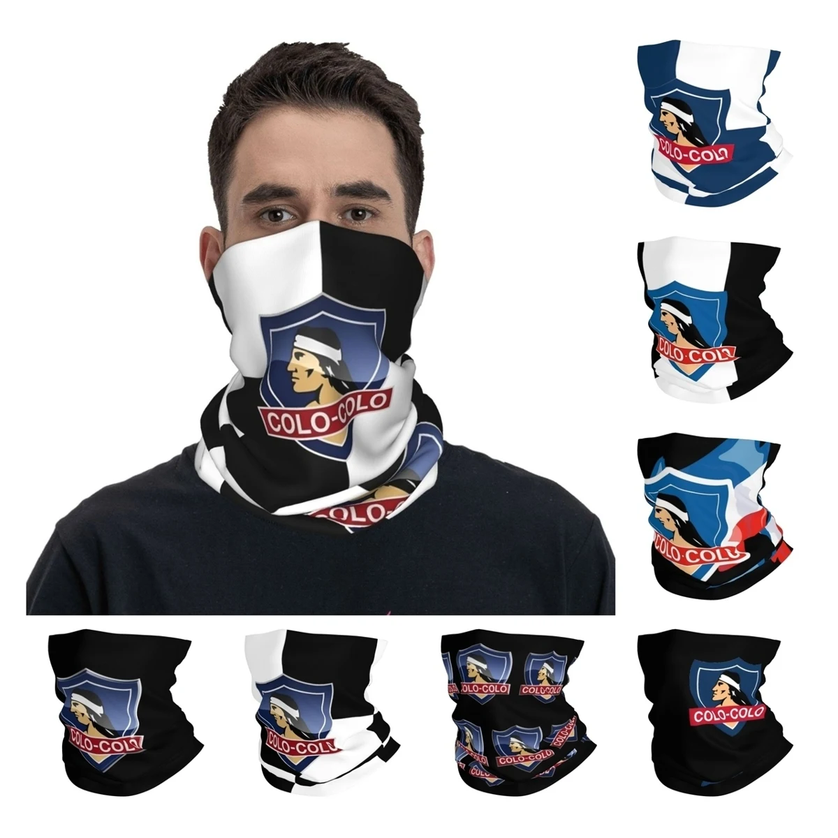 Social Y Deportivo Colo-Colo Chile Bandana Neck Cover Printed Balaclavas Mask Scarf Multi-use Headwear Unisex Adult All Season