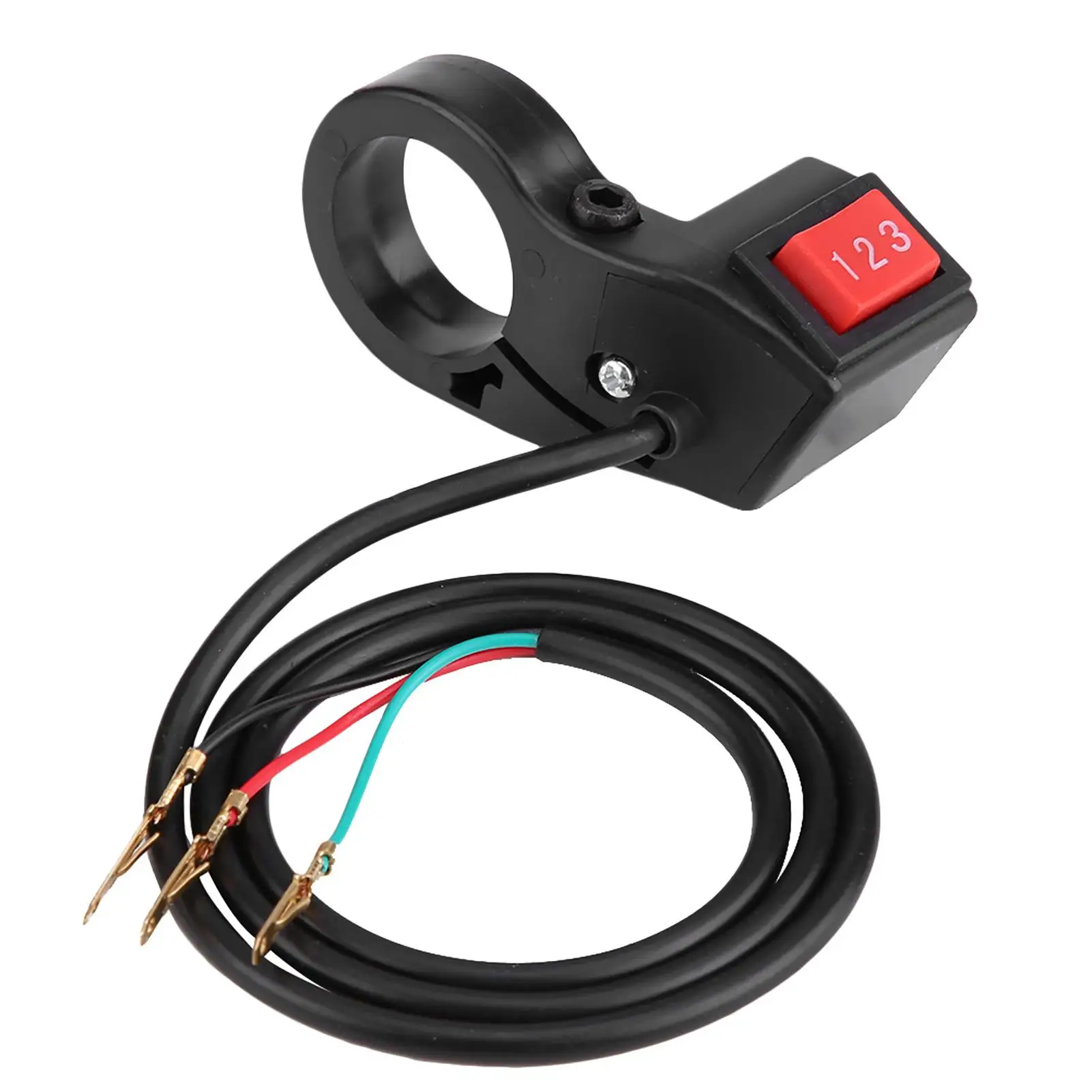 Interruptor de engrenagem para guidão, 3 velocidades, bicicleta elétrica, motocicleta, E-bike, scooter, 22mm