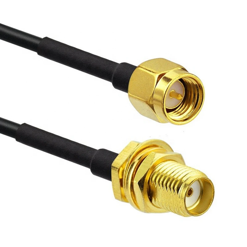 RG174 SMA Male  SMA Female Connector SMA Male Right Angle Extension Cable Copper Feeder Wire for Coax Network Card RG174 Antenna