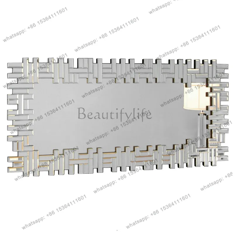 Three-dimensional hanging mirror, decorative entrance bathroom mirror generation neoclassical decorative rectangle 0430