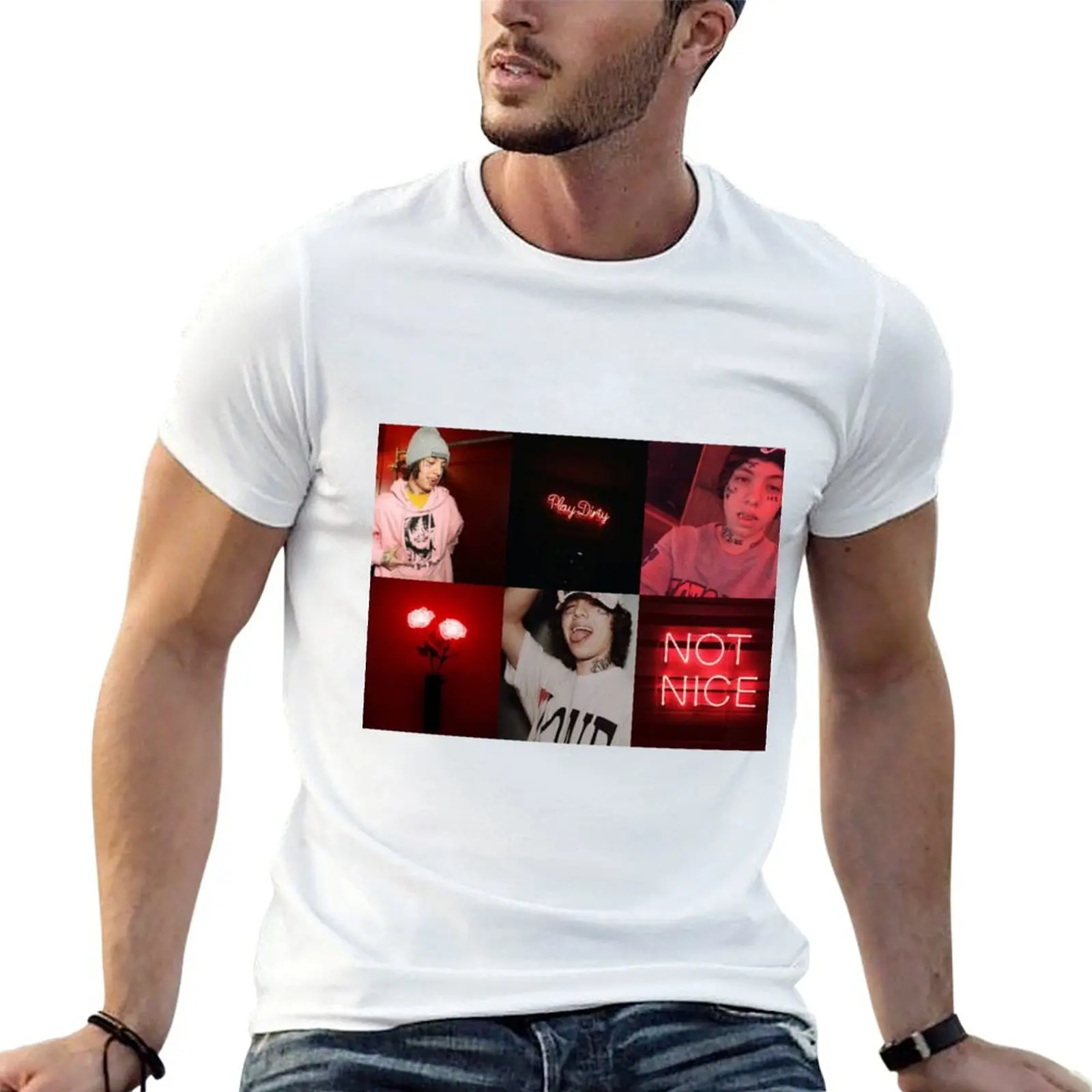 

Xan man men shirts t t cotton Red man Lil for Aesthetic shirts T-Shirt