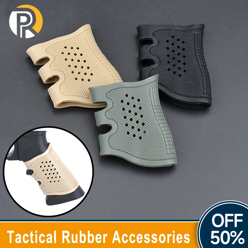 Tactical Rubber Airsoft Accessories Anti-slip Breathabl Pistol Gloves For AR15 HK416 M4 M16 G17 G19 G22 Hunting Weapon Parts