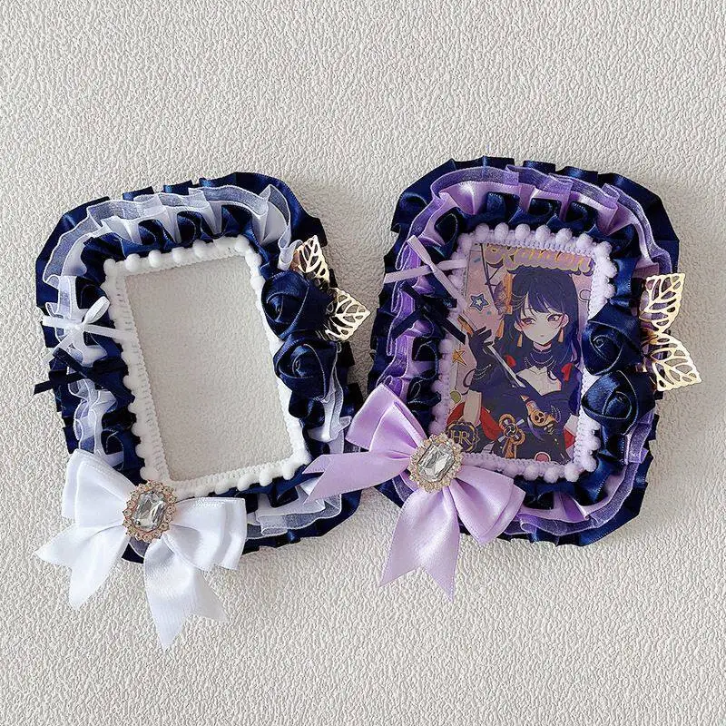 Blue Rose Card Cover Polaroid with Small Card Lta Bag DIY Material Three-inch Finished Product Handmade
