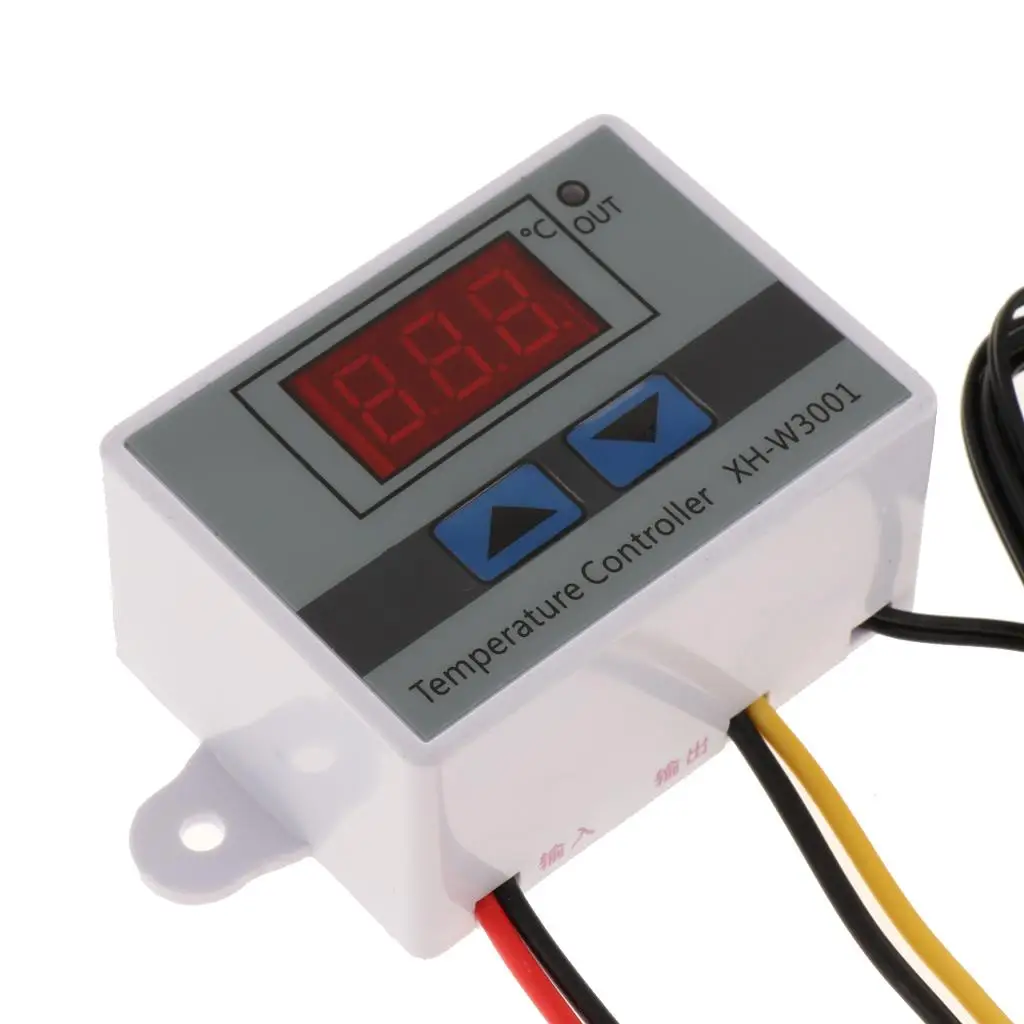 Temperature Sensor Controller with Waterproof Probe Digital Thermostat Switch 24V 10A for Aquarium Seed Germination