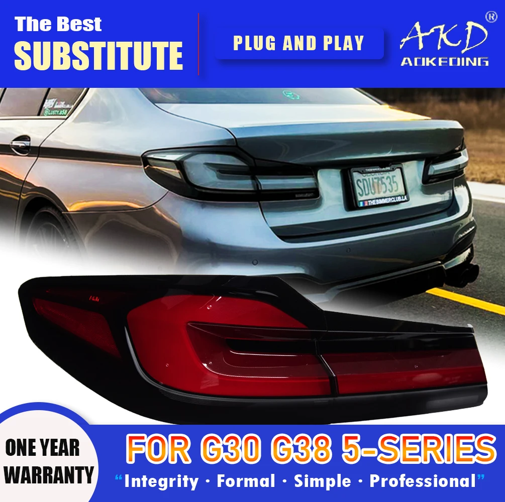 

AKD Tail Lamp for BMW G38 G30 LED Tail Light 2018-2021 M5 525i 530i 5 Series Rear Fog Brake Turn Signal Automotive Accessories