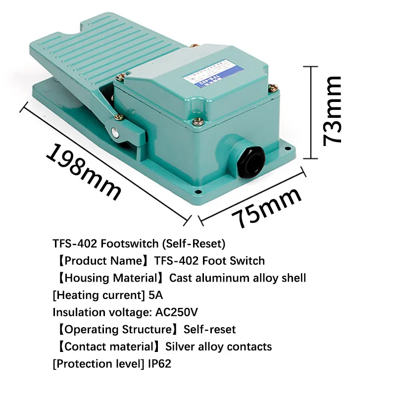 TFS-302 Industrial Foot Switch - Factory Direct Supply Pedal Switch Wholesale 5A 250V