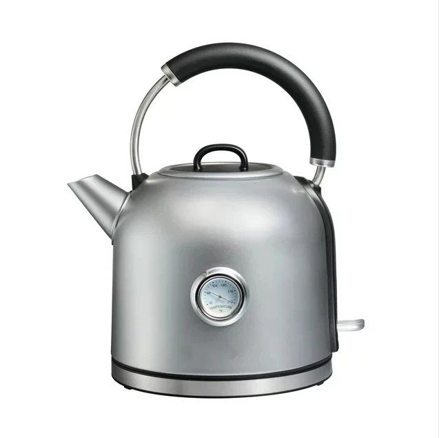 Proctor Silex Electric Dome Kettle, 1.7 Liter Capacity, Temperature Gauge, Stainless Steel, 41035