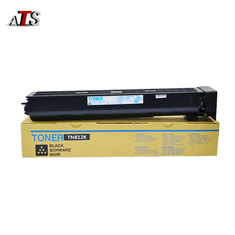 TN812 Toner Cartridge for Konica Minolta Bizhub 758 808 Color Toner Compatible Copier Spare Parts BK/750g