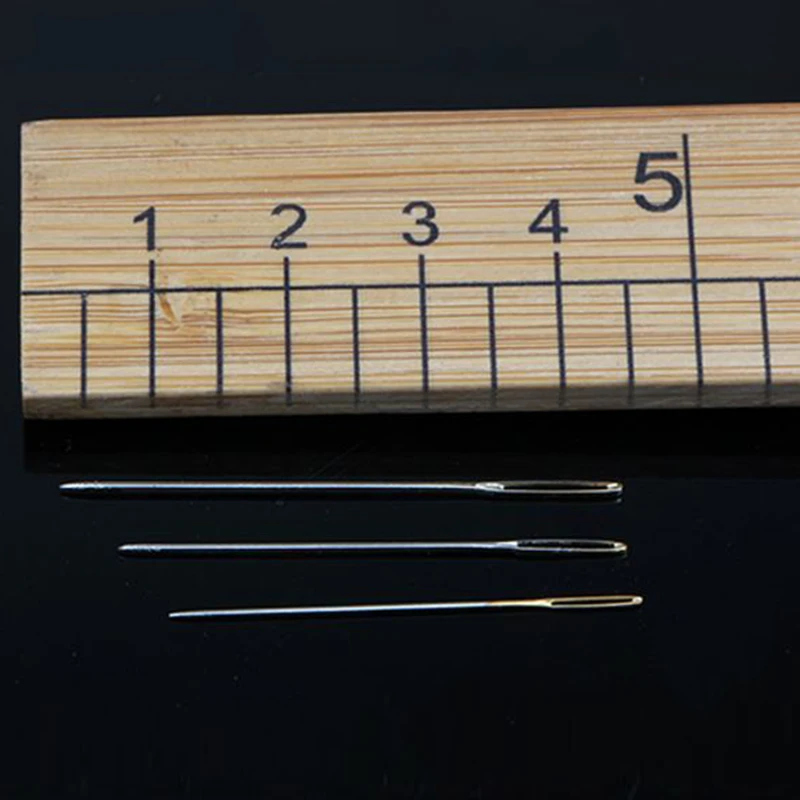 30 stücke Kreuz stich nadeln Golds chwanz nadel stumpfe Stick nadel Kreuz stich handarbeit werkzeuge