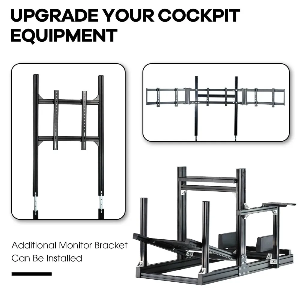 Sim Racing Cockpit 8040 Aluminium Profiel Rig Verstelbare Zitstandaard Stuurpedalen Mount