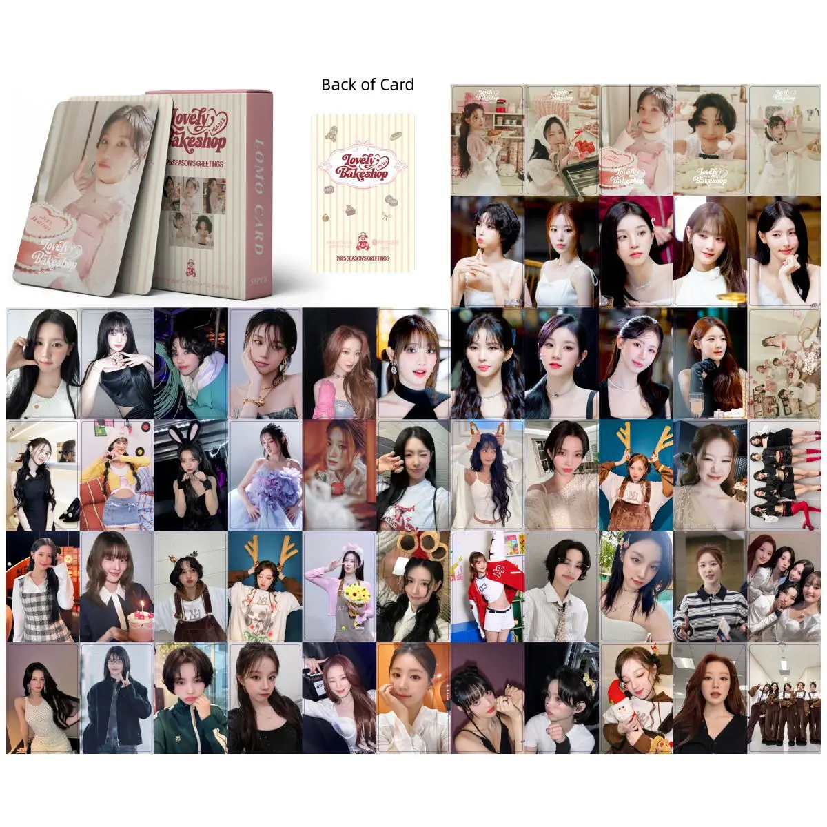 55Pcs/Set (G)I-DLE Idol New Album LOVELY BAKESHOP Photocards MiYeon Minnie SoYeon YuQi ShuHua HD Printed Lomo Cards Fans Gift