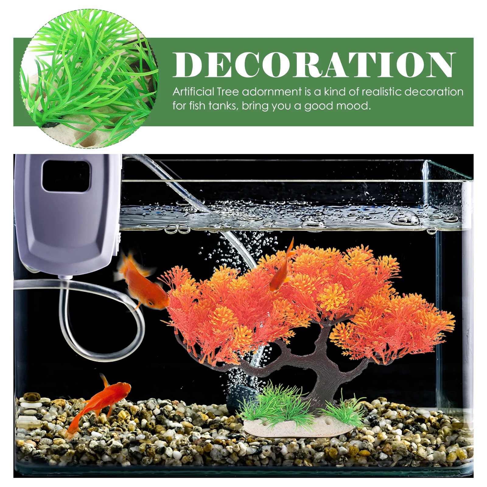 

Aquarium Artificial Tree Decoration Small Compact Lifelike Decor Aquarium Accessories Fish Tank Landscaping Simulation Tree