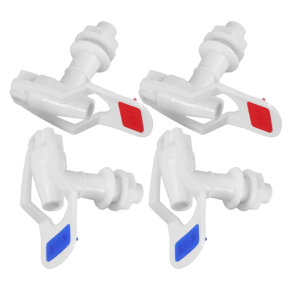 

4Pcs Plastic Water Spigot Replacement Red Blue for Car Water Dispensers Outdoor Cooler Tap Reusable Leak Proof Beverage Lever