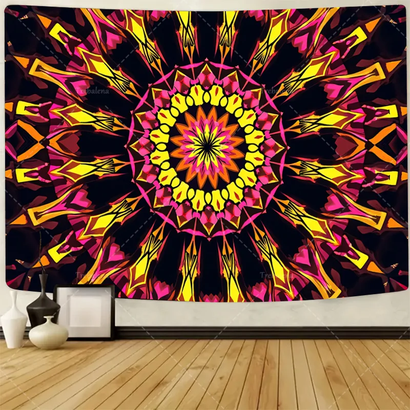 

1pc Wall Tapestry Vibrant Mandala Tapestry for Boho Room Decor, Colorful Wall Hanging Art