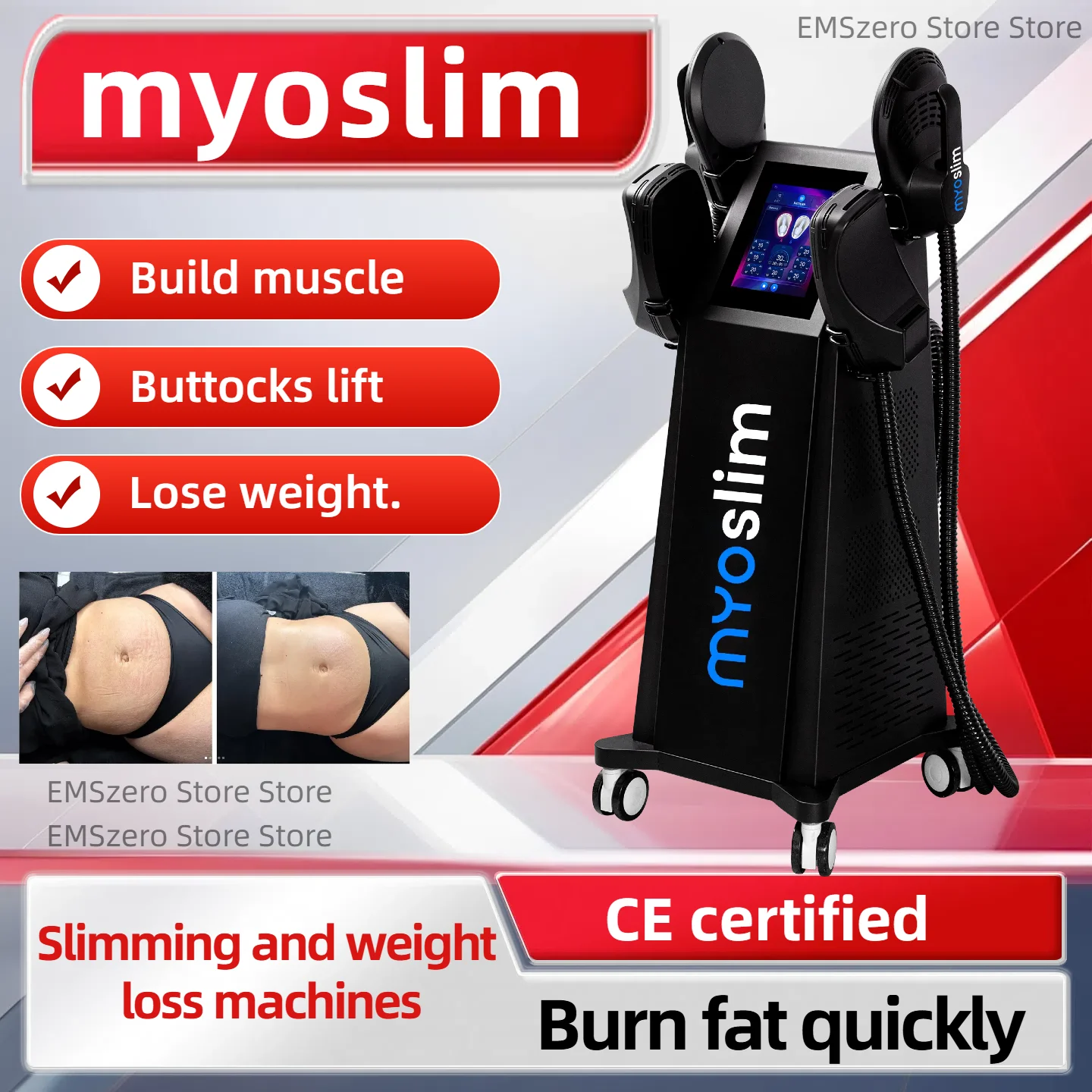

Best MYOslim Selling Myoslim Nova EMS Neo 6500W High Power 4 RF Handles Hi-emt Body Sculpt EMS Body Muscle Stimulate Machine