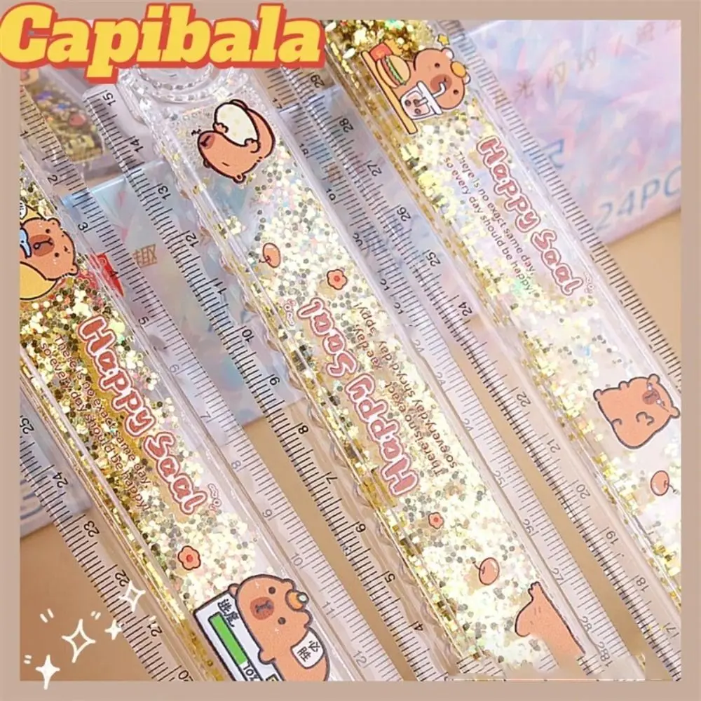 INS 30CM Capybara Folding Ruler Multifunctional Drawing Tool Straight Ruler Stationery Ruler Boys/Girls