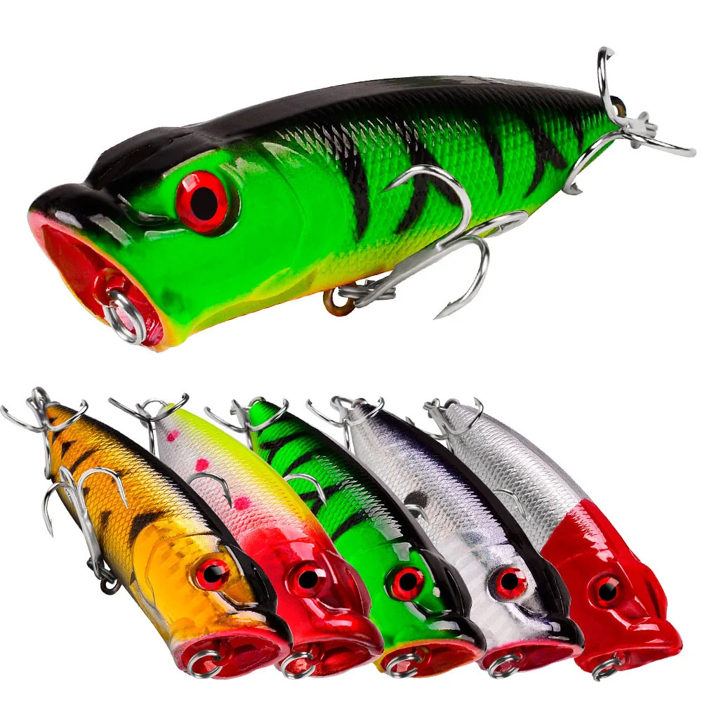 

7.11g Floating Lure 7.3cm Fixture With Fishing Hook Poppers Bait Fishing Trout Carp Fishing Accessories Saltwater Temptation