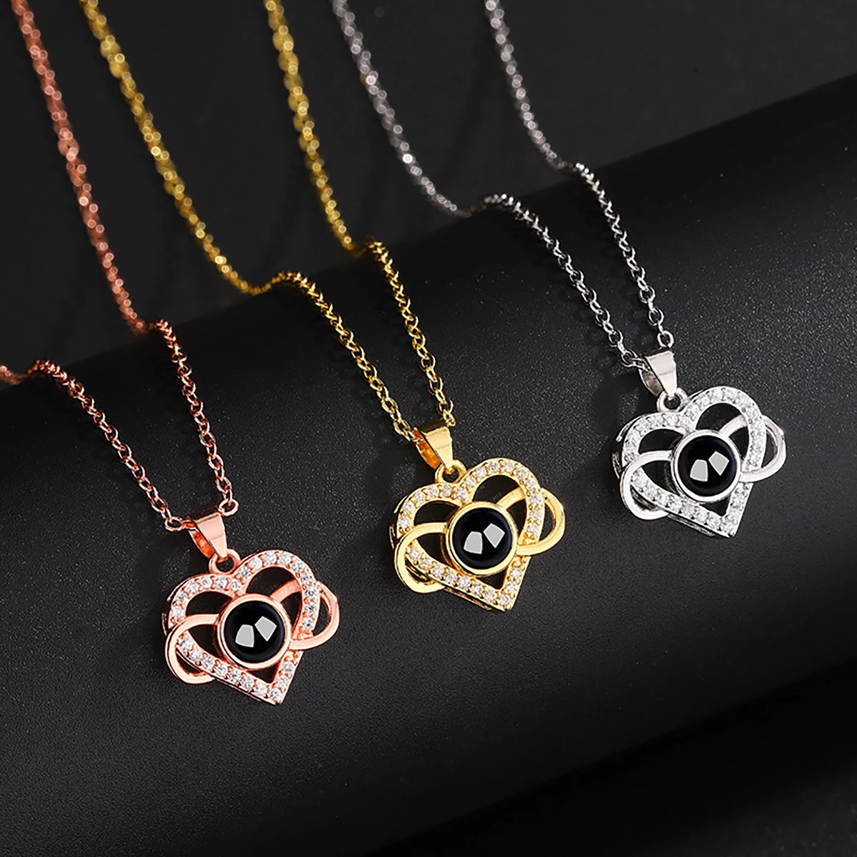Custom Color Photo Projection Necklace Multiple Styles Pendant Collocation Sunflower Gift Box Valentine's Day Birthday Gift New - view 5