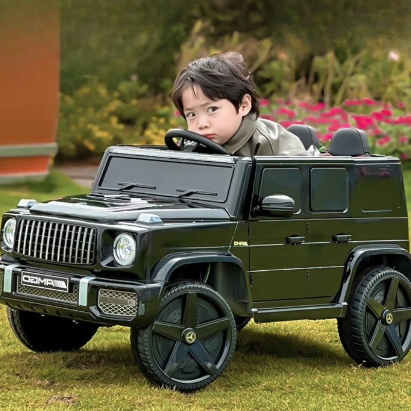 Voiture électrique SUV tout-terrain 4x4 pour enfants, avec batterie 12V, pneus Anti-éclatement, double siège, Absorption des chocs silencieuse, Protection du sol
