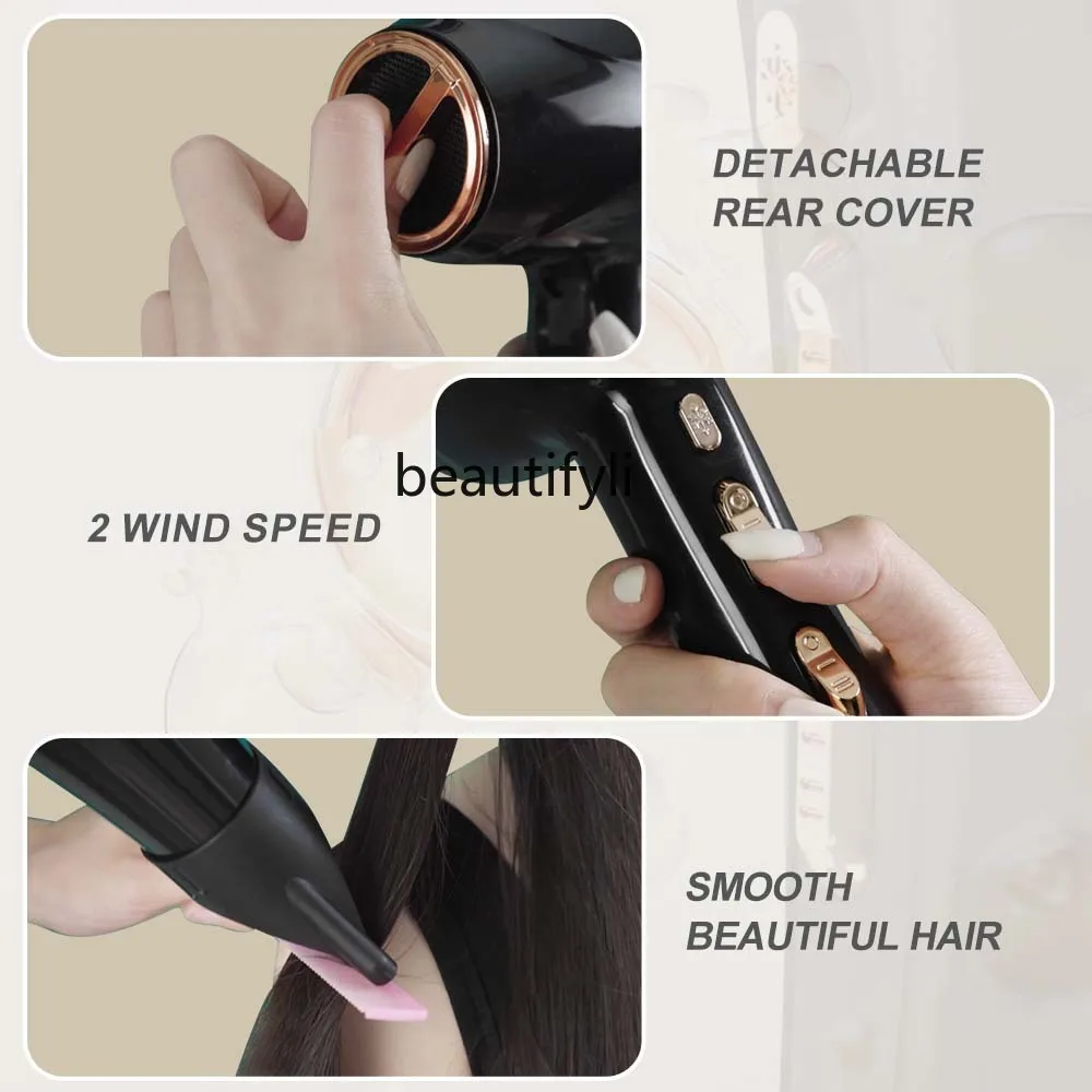 Бытовой быстросохнущий фен с горячим и холодным воздухом, мощный, против высыхания, фен для волос